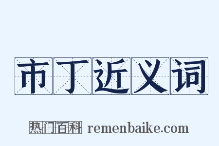 市丁近义词是什么意思的图片